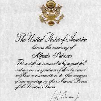 Paloscio's presidential honors