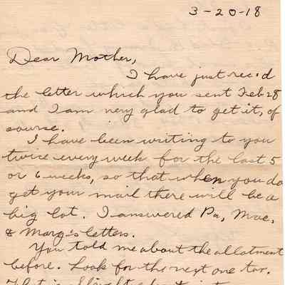 Mar 20, 1918 letter