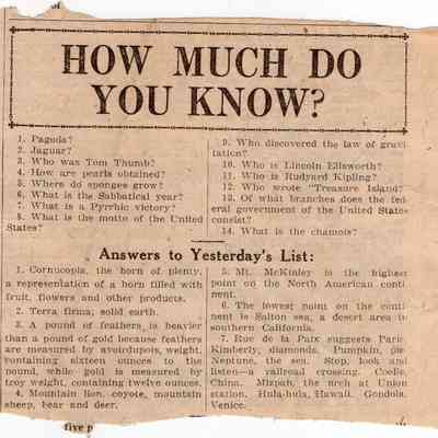 How Much Do You Know? 19