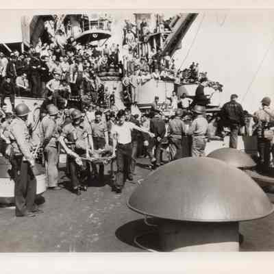 Wounded rangers carried aboard Texas