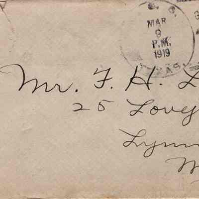Mar 9, 1919 envelope