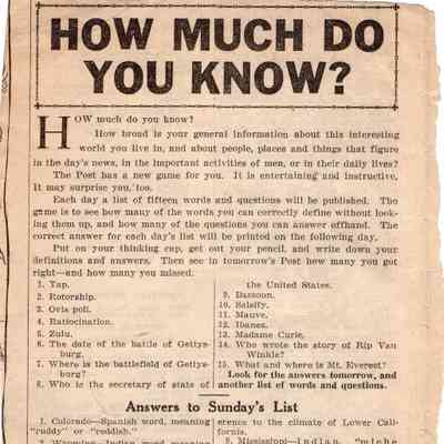 How Much Do You Know? 01