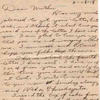 Feb 28, 1918 letter