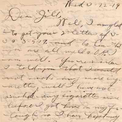Mar 12, 1919 letter