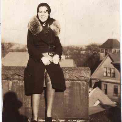 Woman holding purse