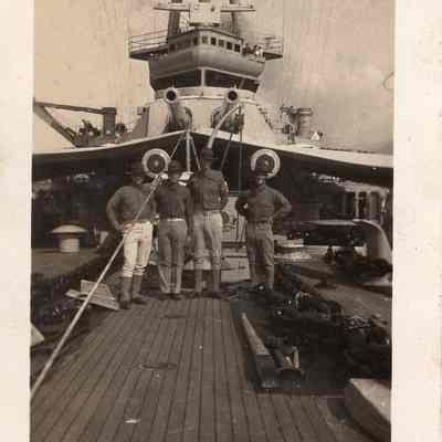 Marines in late 1920s from bow shot