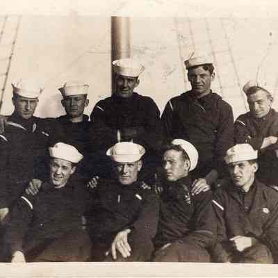 Sailors pose
