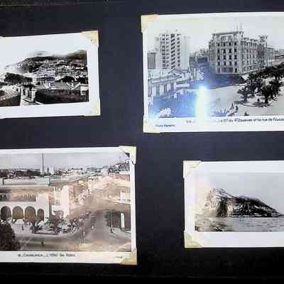 page four of 2025.1028.16: Postcards bought by Nichols while in North Africa surrounding action in Operation "Torch."