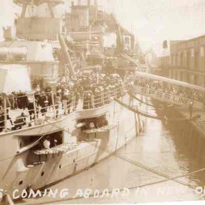 Visitors coming aboard in New Orleans
