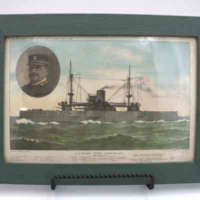 1895 USS Texas (framed)
