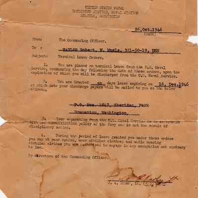 Terminal Leave orders