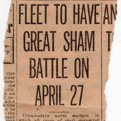 Fleet to Have Great Sham Battle on April 27