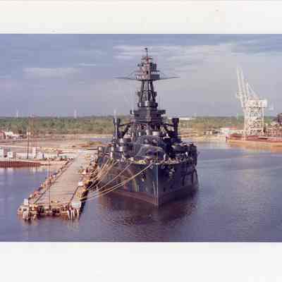 Texas at pier in Todd Shipyard