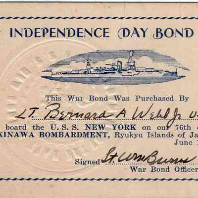 USS New York war bond