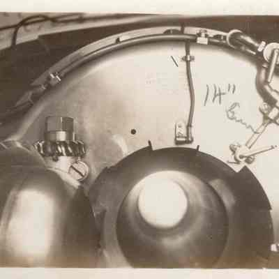 14"/45cal gun breech