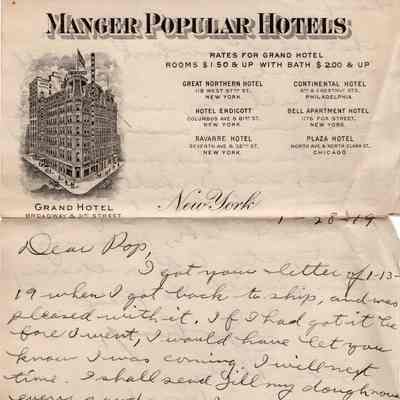 Jan 28, 1919 letter