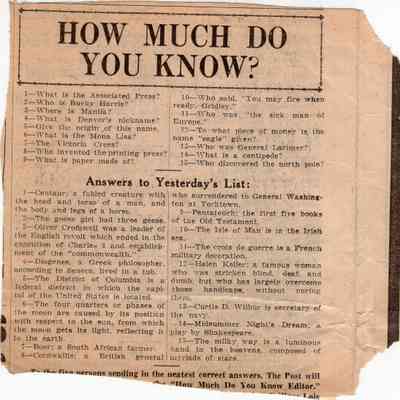 How Much Do You Know? 16