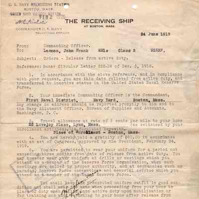 Active-Duty Release order