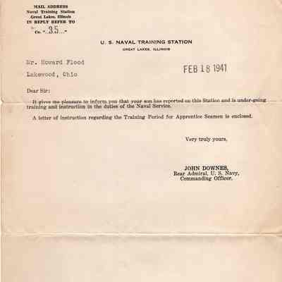 USN Training Station notice