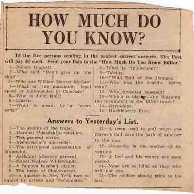 How Much Do You Know? 28