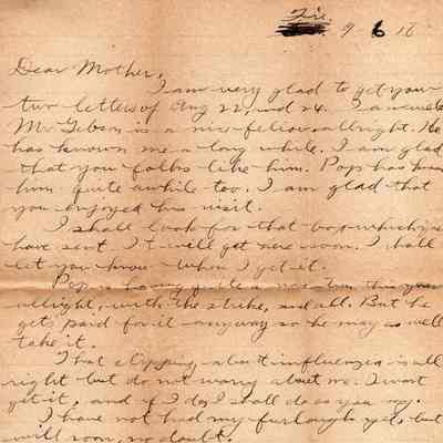 Sep 6, 1918 letter