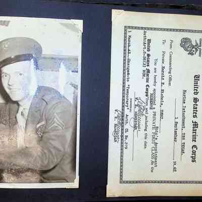 page eight of 2025.1028.16: Harold Nichols's promotion to Private First Class while on Texas 3/1/43