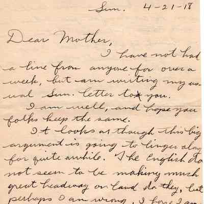 Apr 21, 1918 letter