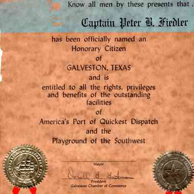Galveston Honorary Citizenship