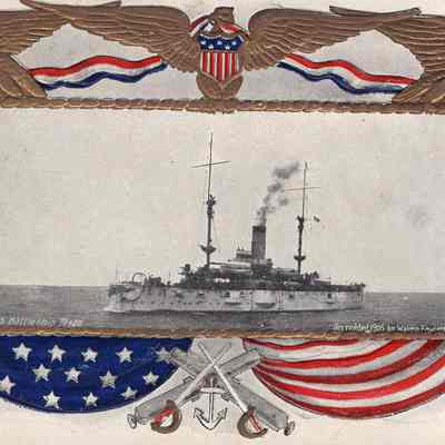 U.S. Battleship Texas postcard