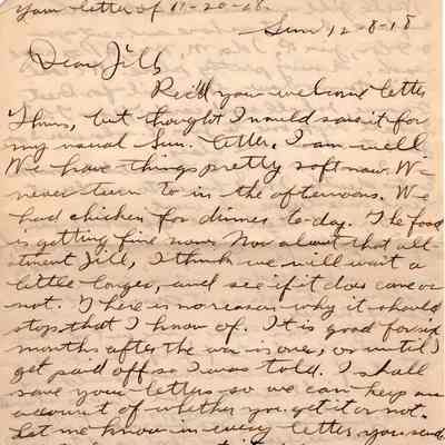 Dec 8, 1918 letter