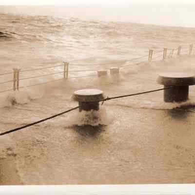 deck in rough seas