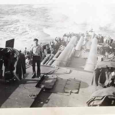 Man stands on turret 4
