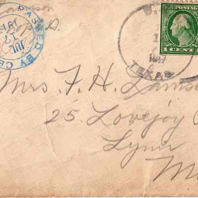 July 16, 1917 envelope