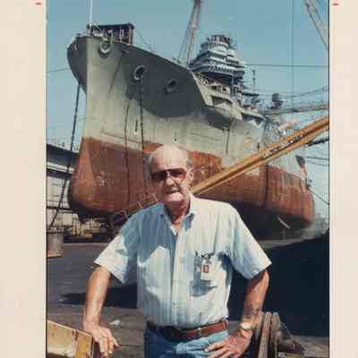 Dan Harrison in Todd Shipyard press photo