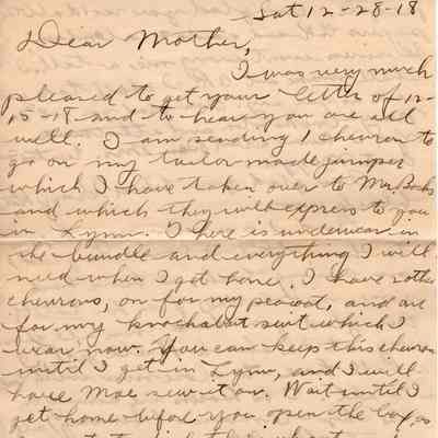 Dec 28, 1918 letter