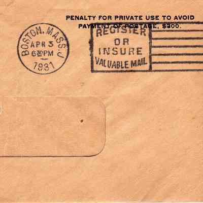 Apr 3, 1931 envelope