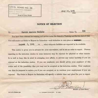 Notice of Selection