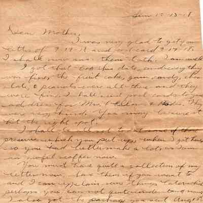 Oct 13, 1918 letter