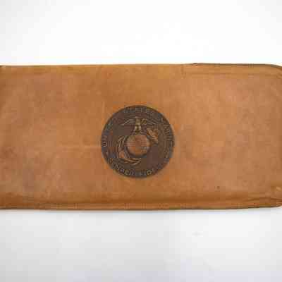 Marines leather pouch