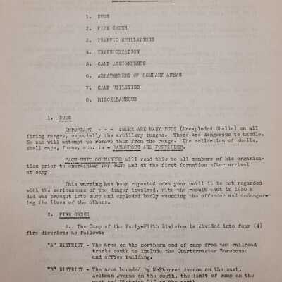 General Order #7 Headquarters Oklahoma National Guard-1933