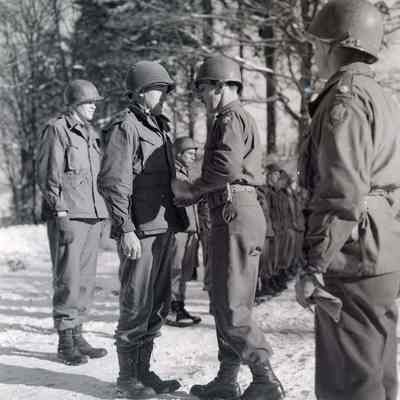 General Frederick awarding decorations