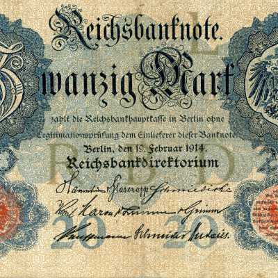 German Reichsbanknote Twenty Mark Type 1914