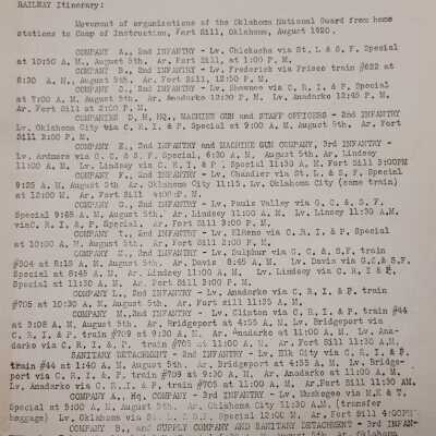 General Order #15 Headquarters Oklahoma National Guard-1920