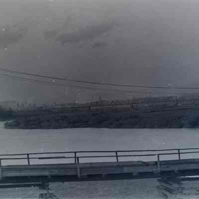 Bridge over the Regnitz River looking at Bamberg