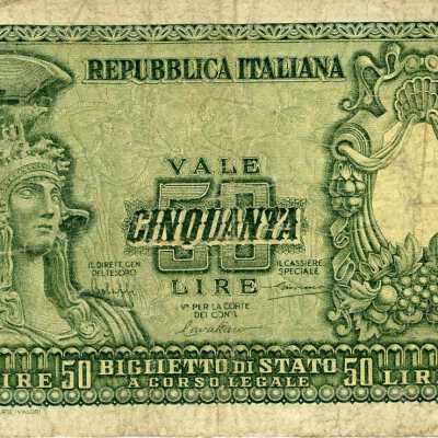 Italian Fifty Lire-1951