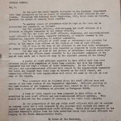 General Order #5 Headquarters Oklahoma National Guard-1920