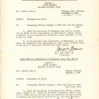 General Order #22 Annex 4 Headquarters Oklahoma National Guard-1937