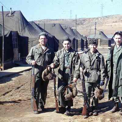 Soldiers after a successful hunt
