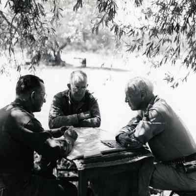 Generals looking at a map