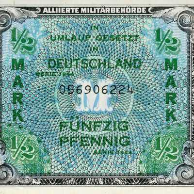 German Allied Occupation One Half AM Mark-1944